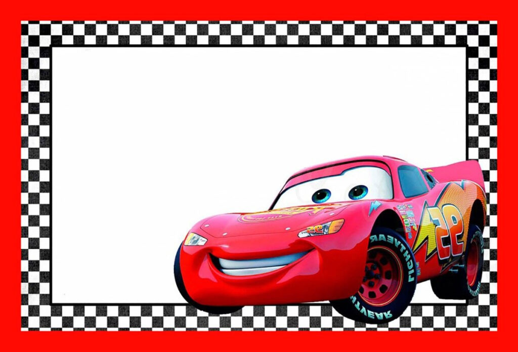 Cars Lightning McQueen Printable Template Cars Birthday Party 