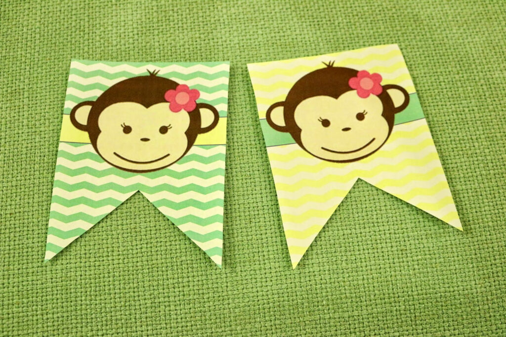 ChemKnits Monkey Chevron Birthday Banner FREE PRINTABLE 