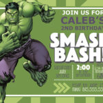DIGITAL Incredible Hulk Birthday Invitation