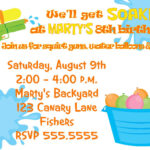 DIGITAL Water Party Boy Or Girl Birthday Invitation Printable DIY