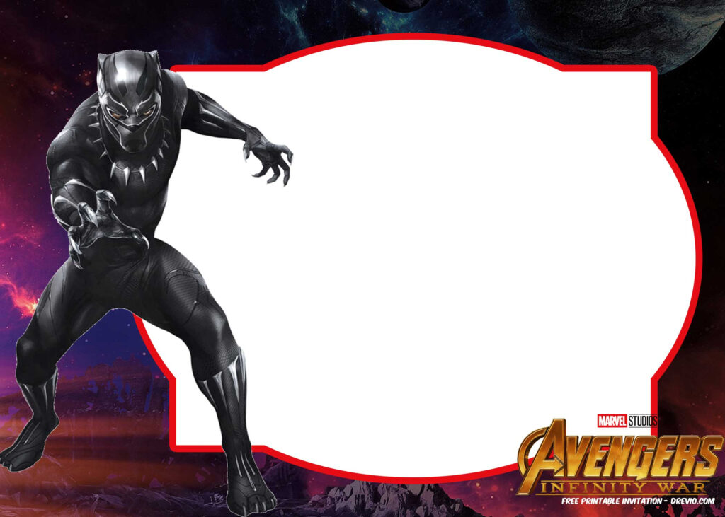FREE Avengers Infinity Wars Birthday Invitation Templates ALL 
