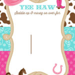 FREE Cowgirl Birthday Invitations FREE Printable Birthday Invitation
