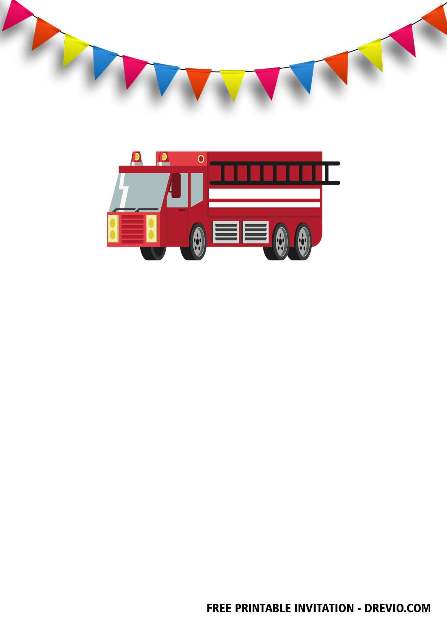 FREE Fireman Birthday Invitation TemplatesFREE PRINTABLE Birthday