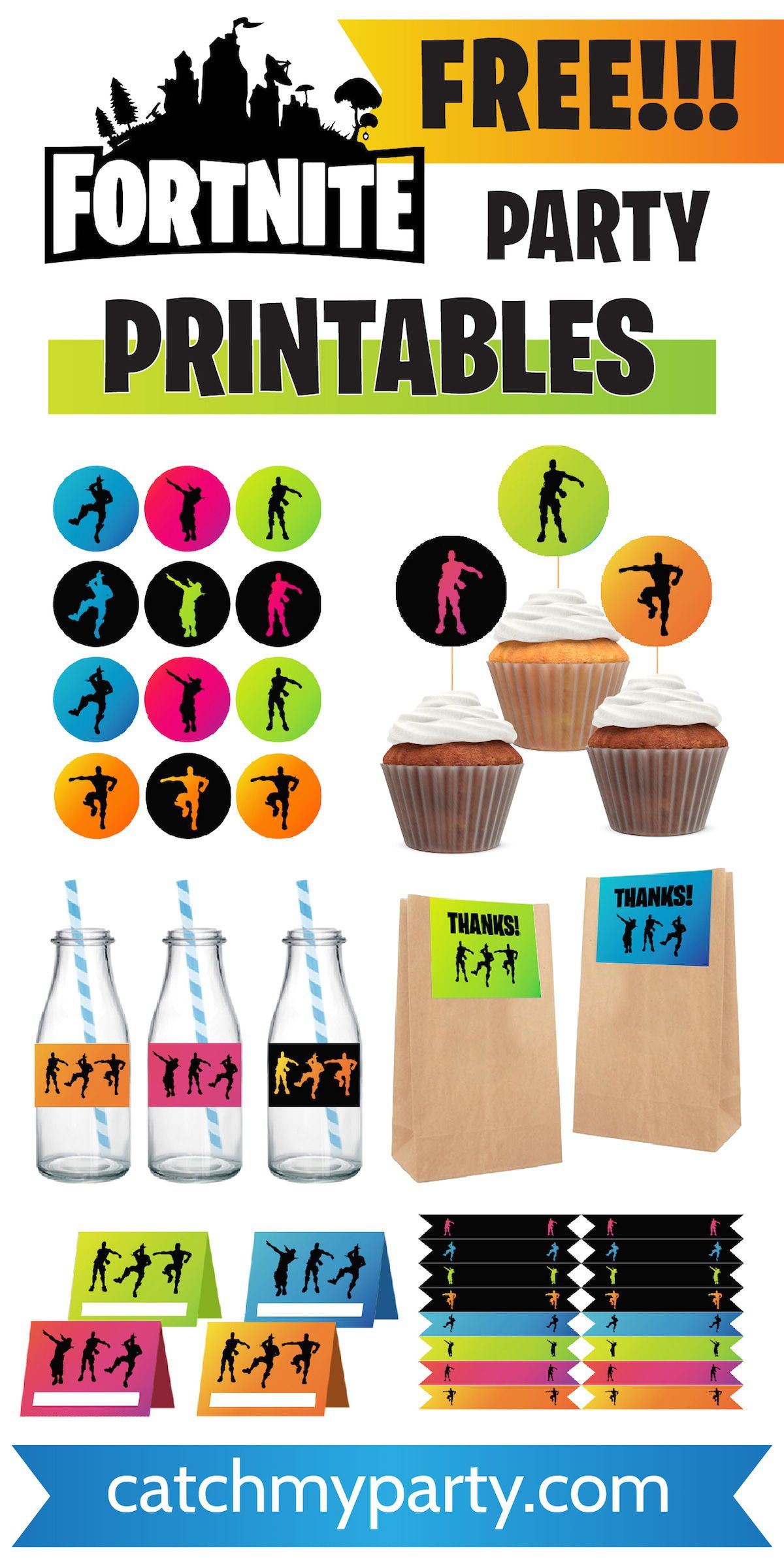 Free Fortnite Party Printables Party Printables Free Birthday Party