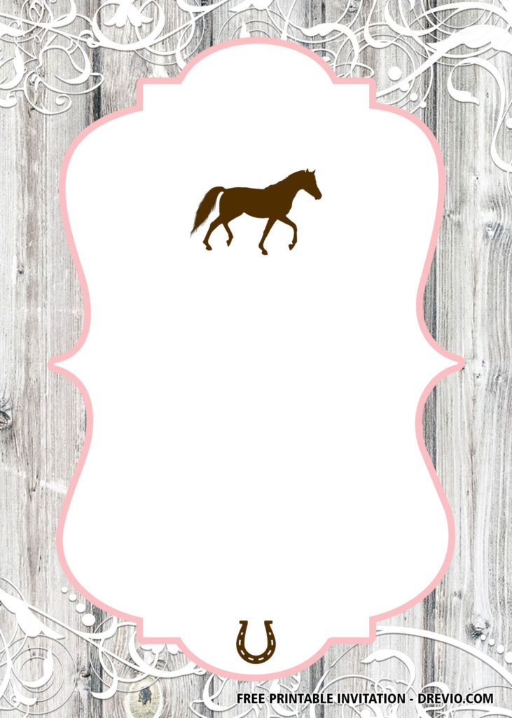 FREE Horse Invitation Templates Hacer Tarjetas De Cumplea os Fiestas 