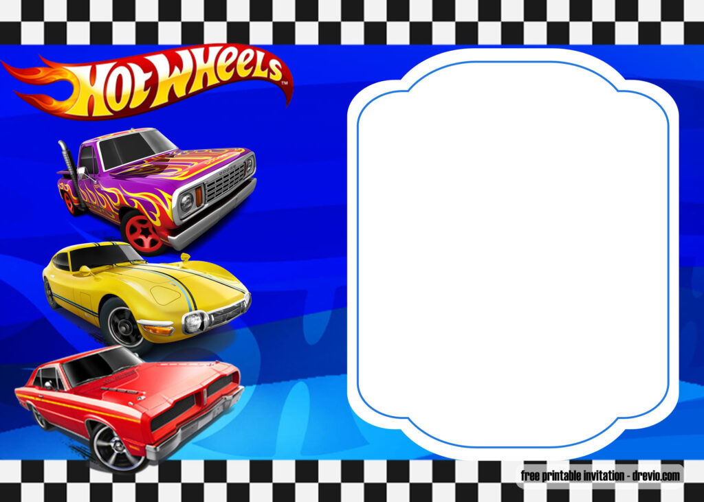 FREE Hot Wheels Birthday Invitation Templates Download Hundreds FREE 