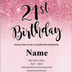 FREE Printable 21st Birthday Invitations Templates Party Invitation
