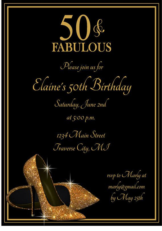 FREE Printable 50th Birthday Invitations For Women Template FREE 