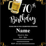 FREE Printable 70th Birthday Invitations Templates Party Invitation