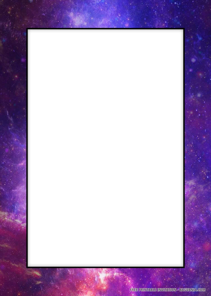  FREE PRINTABLE Amazing Galaxy Birthday Invitation Templates 