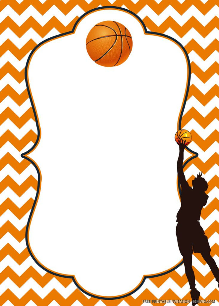 Free Printable Basketball Invitation Templates In 2021 Basketball 
