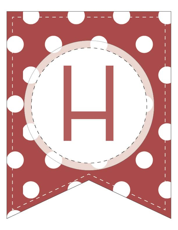 Free Printable Colorful Polka Dot Happy Birthday Banner Letters World