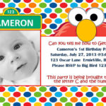 FREE Printable Elmo 1st Birthday Invitations Template FREE Invitation