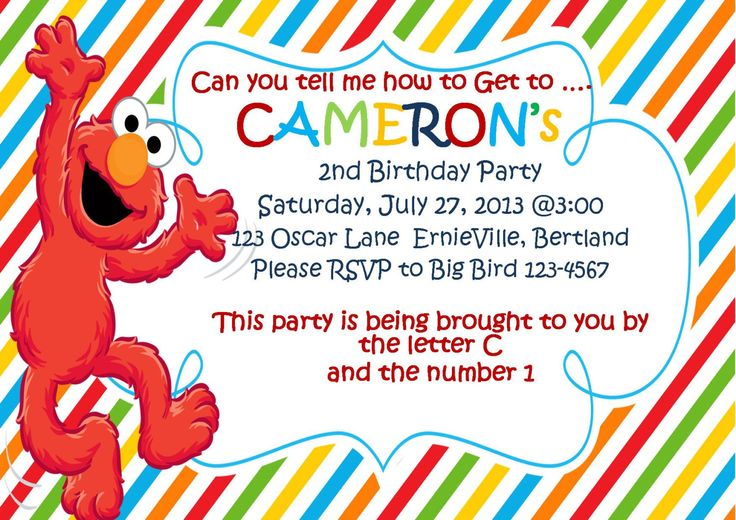FREE Printable Elmo 1st Birthday Invitations Template FREE PRINTABLE 