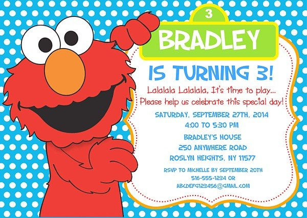 Free Printable Elmo Birthday Invitations FREE Invitation Templates
