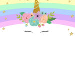 FREE Printable Golden Unicorn Birthday Invitation Template Download