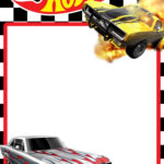 FREE Printable Hot Wheels Invitation Template Ferrari Corvette