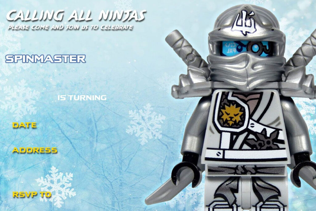 Free Printable Lego Ninjago Birthday Invitation Lego Ninjago Birthday 