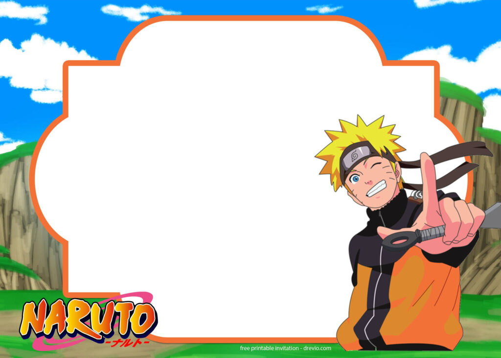 FREE Printable Naruto Birthday Invitation Template Download Hundreds 