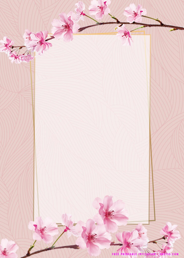  FREE Printable Pink Flower Birthday Invitation Templates DREVIO