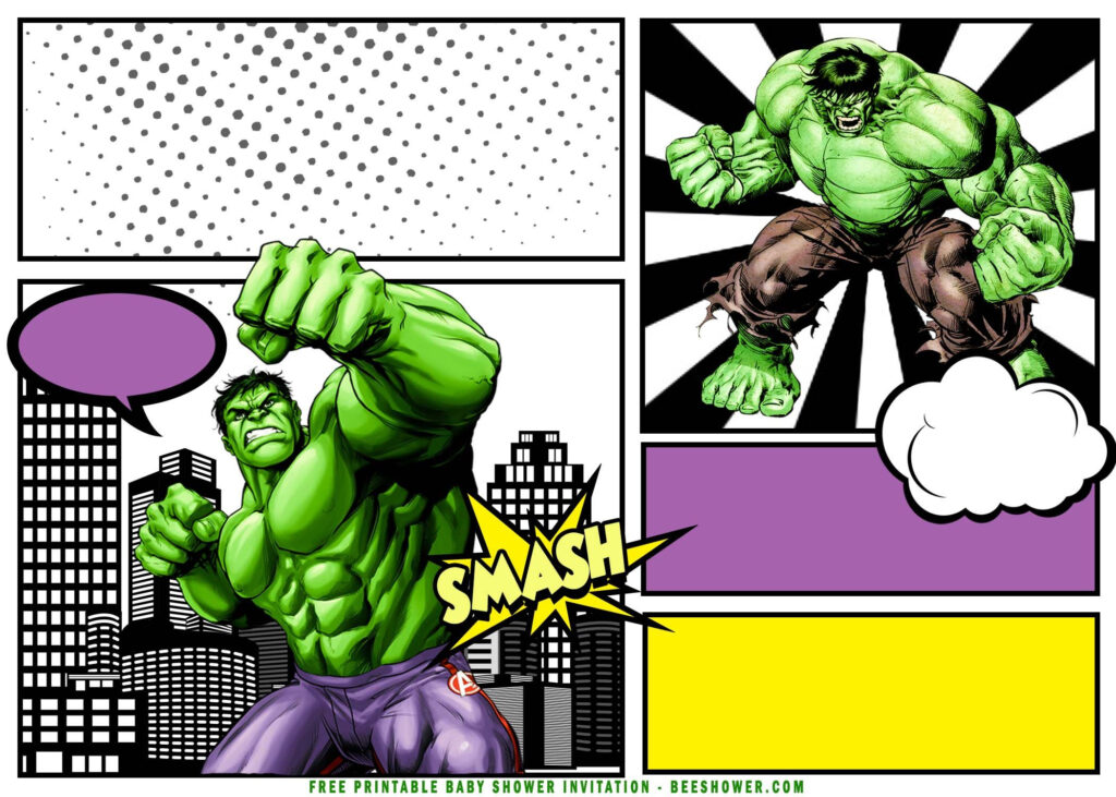  FREE Printable The Incredible Baby Hulk Baby Show Free Printable 