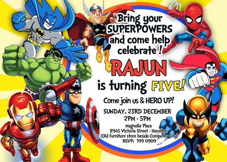 Free Superhero Invitation Template Fresh Custom Invitations Dc Friends 