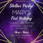 Galaxy Birthday Invitation Templates Editable With MS Word Birthday