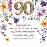 Happy 90th Birthday Greeting Card Cards