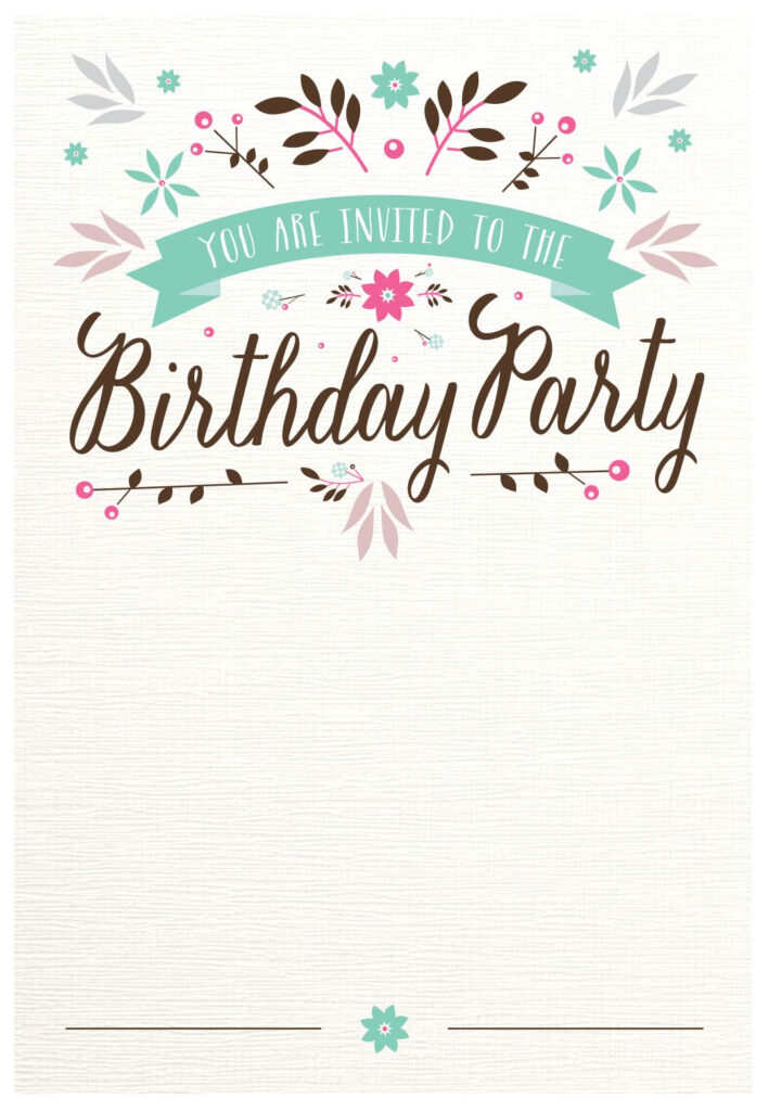 Happy Birthday Invitation Template Business Template Ideas