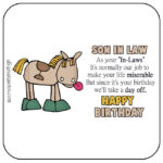 Happy Birthday Son In Law Share Son in law Funny Birthday Cards