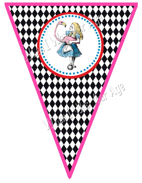 Instant Download Alice In Wonderland Party Printable Banners
