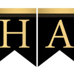 Instant Download Black Gold Birthday Banners Printable Happy
