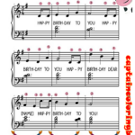 Kids Easy Piano Music And Step By Step Lesson Coloring Page