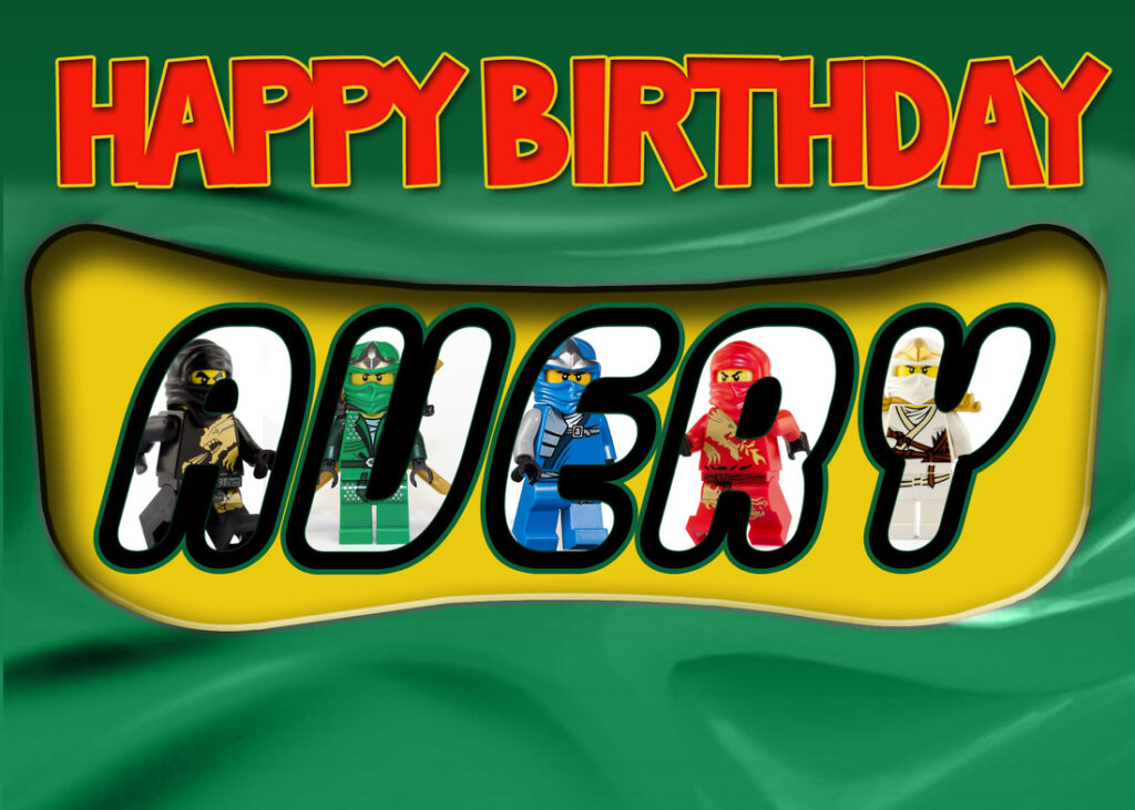Lego Ninjago Birthday Card