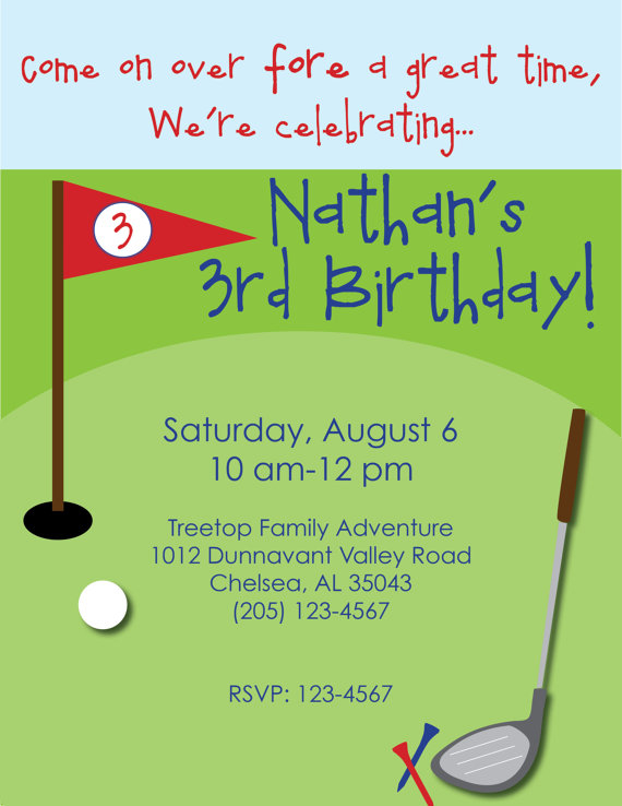 Mini Golf Birthday Party Invitations Dolanpedia