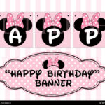 Minnie Mouse Inspired Happy Birthday DIY Printable By Nslittleshop