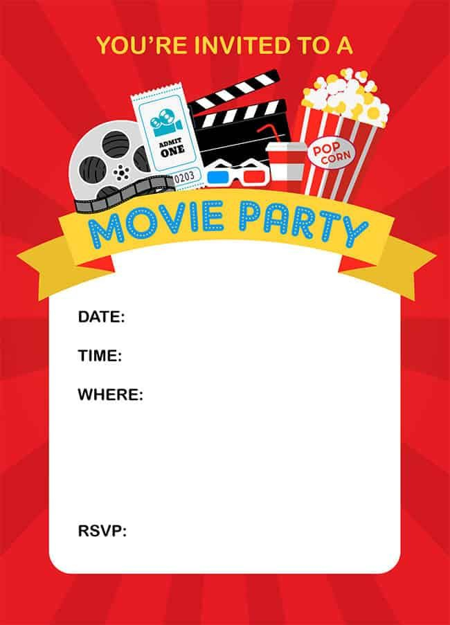 Movie Night Party Invitation Template Free Luxury How To Throw A Fun