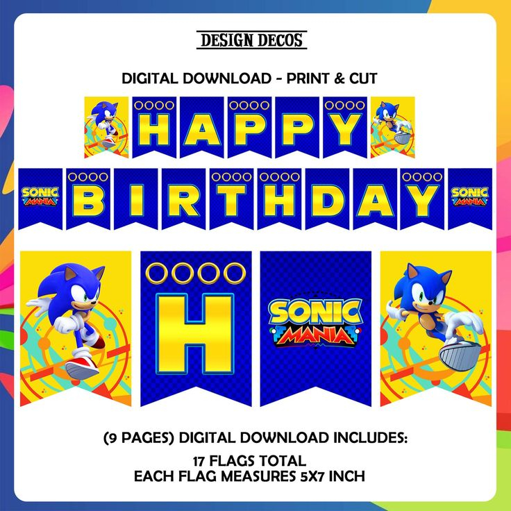 Pin En Fiestas De Cumplea os De Sonic