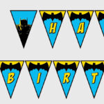 PRINTABLE Batman Happy Birthday Banner Superhero Party