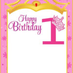 Printable First Birthday Invitation Card Birthday Invitation Card
