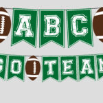 Printable Football Banner Happy Birthday FULL ALPHABET Go Etsy