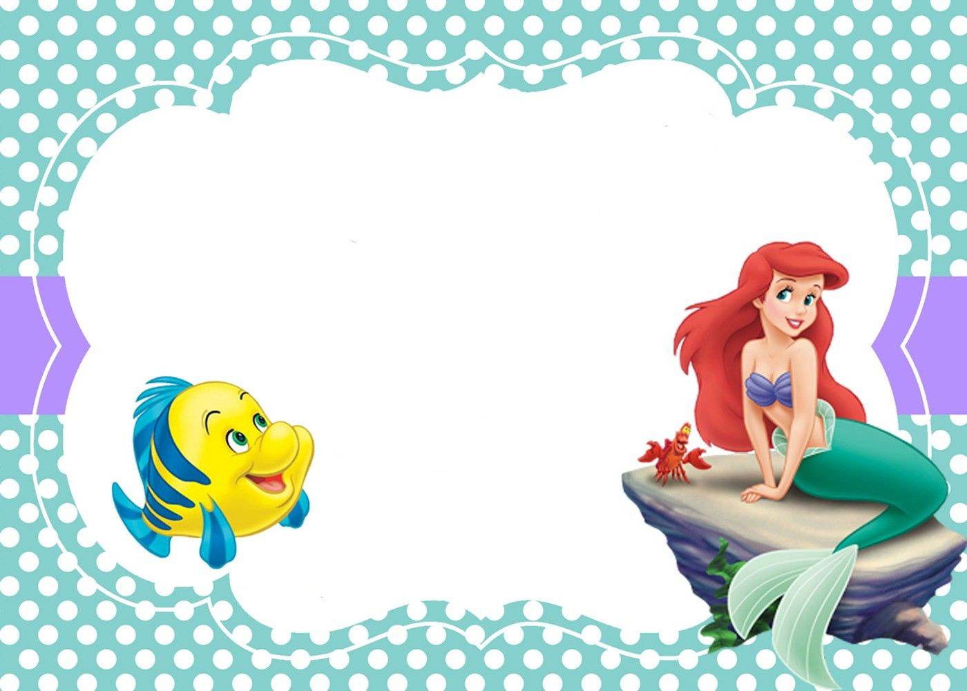 Little Mermaid Birthday Cards Free Printables 2023 