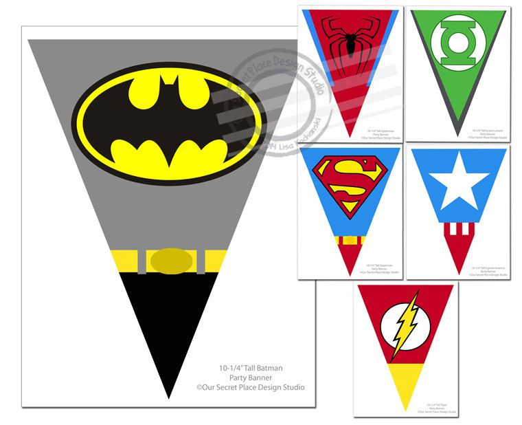 PRINTABLE Superhero Party Banner Super Hero Party Banner Super Etsy 