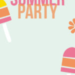 Striped Popsicles Pool Party Invitation Template Free Greetings