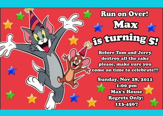 Tom And Jerry Birthday Invitations Download Hundreds FREE PRINTABLE 