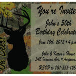 Tree Camo Deer Hunting Printable Birthday Invitations 30th