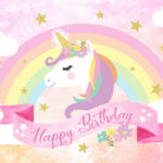 Unicorn Banner Unicorn Backdrop Printable Banner Unicorn Party