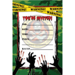 Zombie Hunter Fill In Invitations 16ct Zombie Birthday Zombie